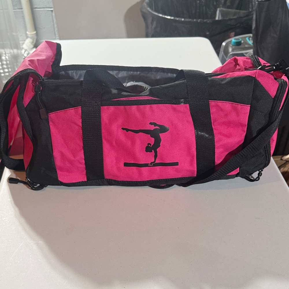 Pink and Black Gymnastics Duffel Bag